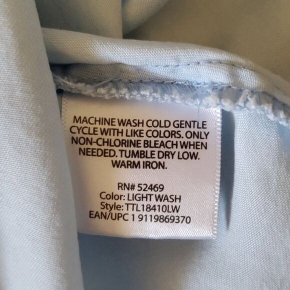 Tunic Blouse V Neck Long Sleeve Baby Blue Time & Tru Women's WOMAN'S Extra Large - Picture 8 of 11